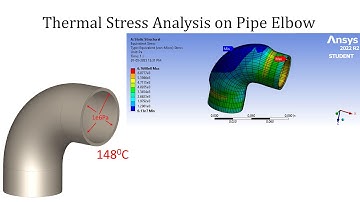 Thermal Stress analysis on Pipe Elbow | ANSYS workbench tutorials for beginners