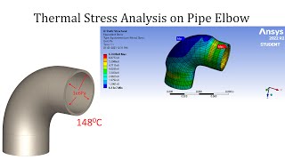 Thermal Stress analysis on Pipe Elbow | ANSYS workbench tutorials for beginners