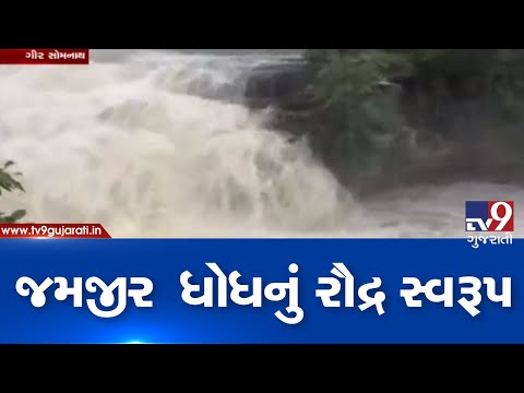 Monsoon 2019: Rainfall adding glory to Jamjir waterfalls, Gir-Somanth| TV9GujaratiNews