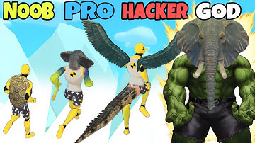 NOOB vs PRO vs HACKER vs GOD in Merge Animals 3D (New Update)
