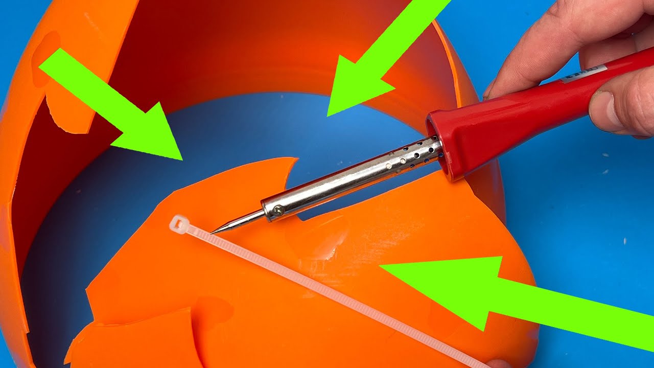 Genius way! Fix Broken Plastic Using Plastic Welding Method - YouTube