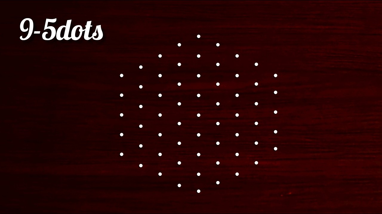 🌺✨beautiful 9*5dots easy daily rangoli designs✨🌺traditional padikolam/simplerangoli muggulu
