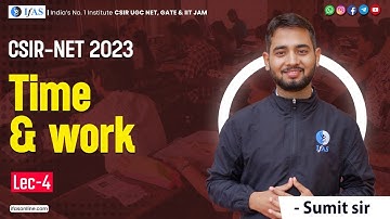 CSIR NET General Aptitude for Physical Science Time and Work