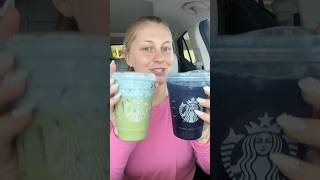 Trying EVERY NEW BLUE drink at Starbucks 😍💙 #starbucks #newitems #foodie