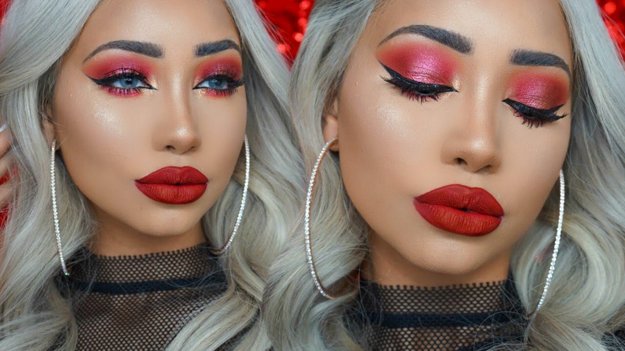 RED HOT HOLIDAY MAKEUP TUTORIAL + SURPRISE GIVEAWAY | Melly Sanchez