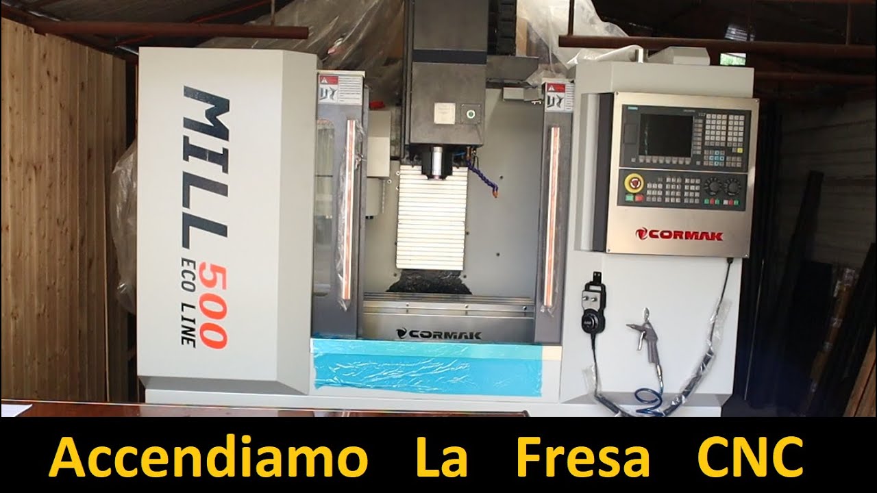 Accendiamo La Fresa CNC Mill 500 Eco Line Siemens 808 D [ CNC Milling  Machine Mill 500 Eco Line ] 