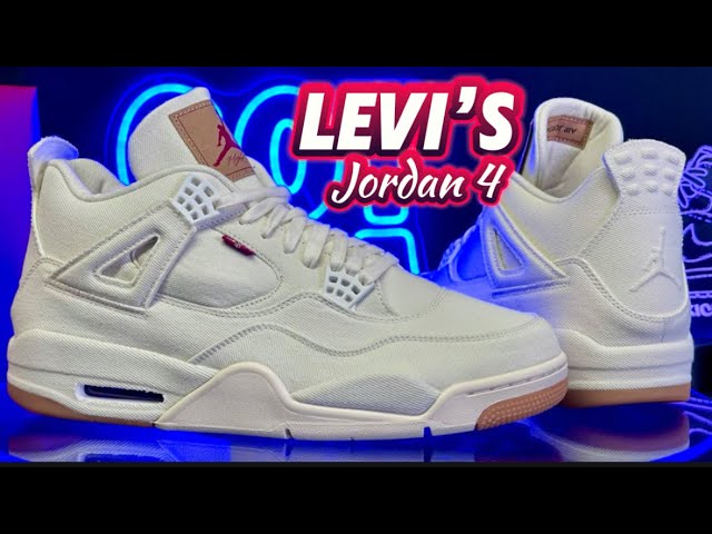 Revisited! Jordan 4 Levi's White Denim unboxing review & on foot