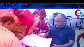 arvind kejriwal and manish sisodia visit Govt school and hospital Delhi| ANTV |