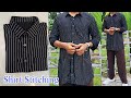 Men's Shirt Cutting & Stitching Video 🖤 | It was my first time✨️