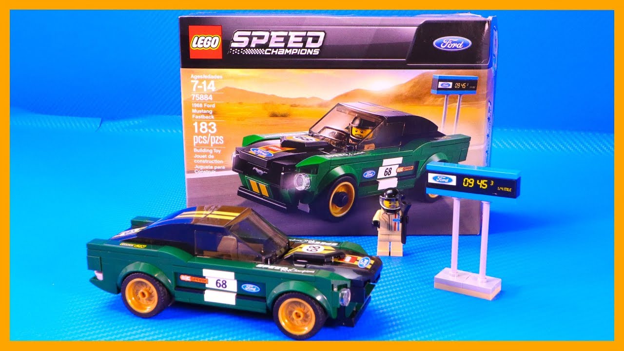LEGO Speed Champions 1968 Ford Mustang Fastback Building Blocks Car for  Kids 7 to 14 Years (183 Pcs) 75884 : : Toys & Games