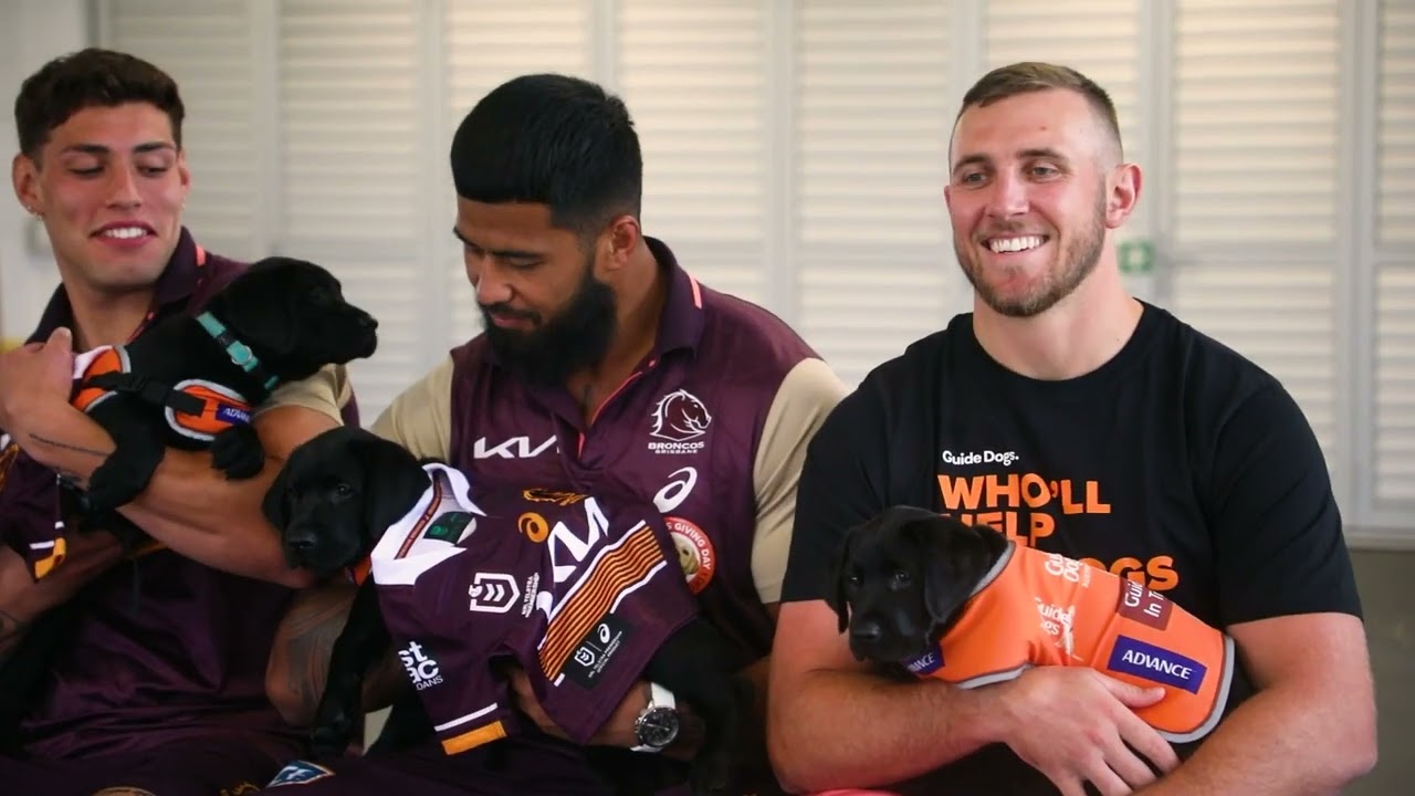 Broncos help Guide Dogs Australia