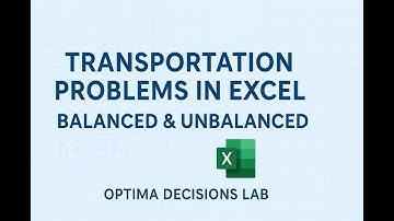 Excel Solution of Balanced and Unbalanced Transportation Problem