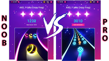 Dancing Road - NOOB VS PRO (4K / 60 fps) Crazy Frog