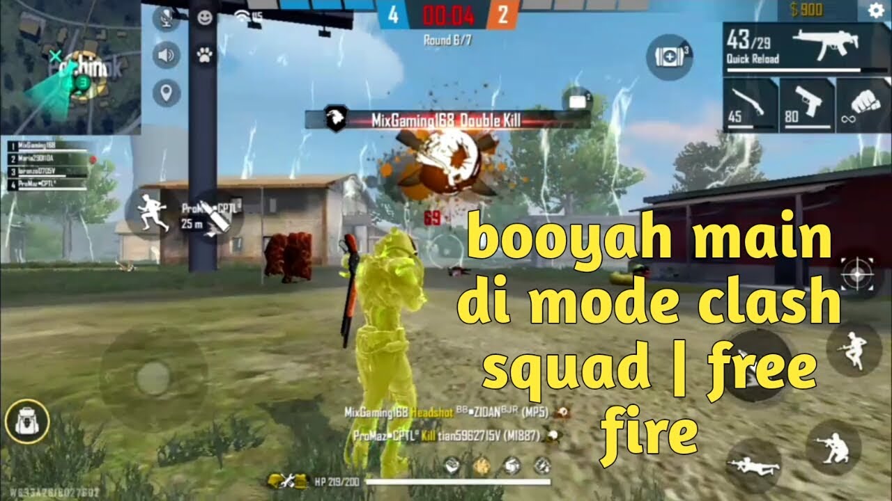 booyah main di mode clash squad | free fire - YouTube