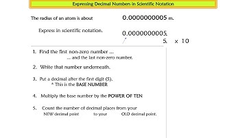 Scientific Notation - Expressing Small Numbers in Scientific Notation