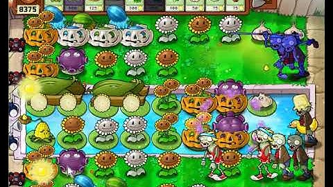 PVZ survival endless laddering tutorial classic 8 cob setup