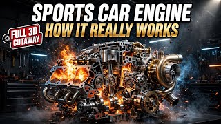 How a Sports Car Engine Really Works (Full 3D Cutaway)