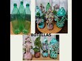 Reciclado de botellas de plásticos Mariposa y Flor en  3D/Manualidades hermosas macetas