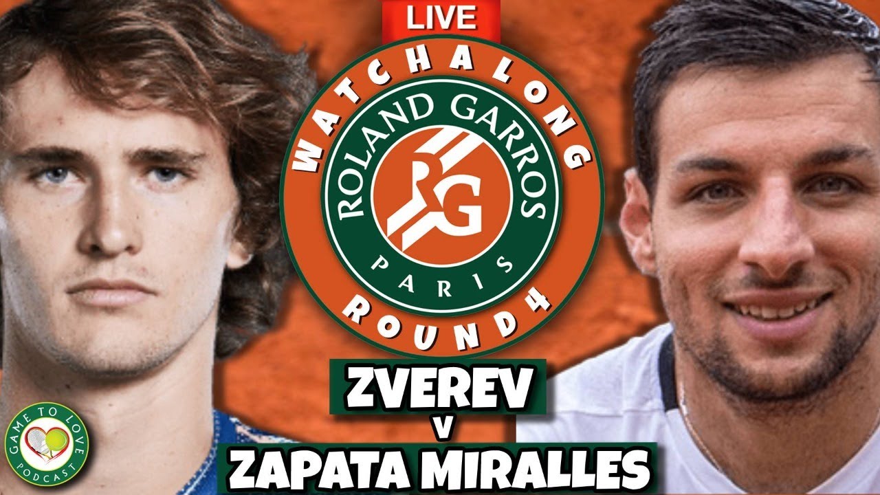 ZVEREV vs ZAPATA MIRALLES French Open 2022 LIVE Tennis GTL Watchalong Stream