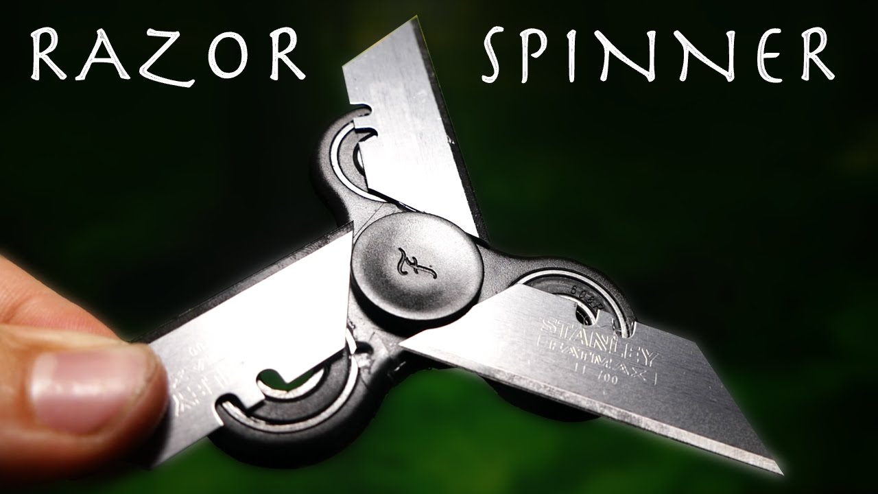 RAZOR BLADES On a Fidget Spinner?!?! - NINJA STAR Spinner!!! (Bad Idea) -  YouTube