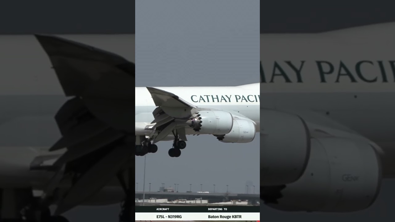 CATHAY PACIFIC 747-8 Landing@DFW Dallas Ft. Worth International Airport Dallas Texas #live #avgeek
