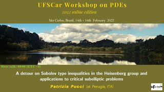 UFSCar Workshop on PDEs - 2022 online edition screenshot 5