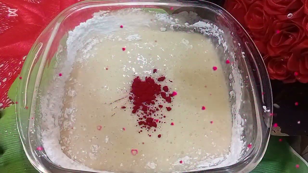 التورتة الاسفنجية الحمراء  لذيذة شهية  سهلة التحضير 