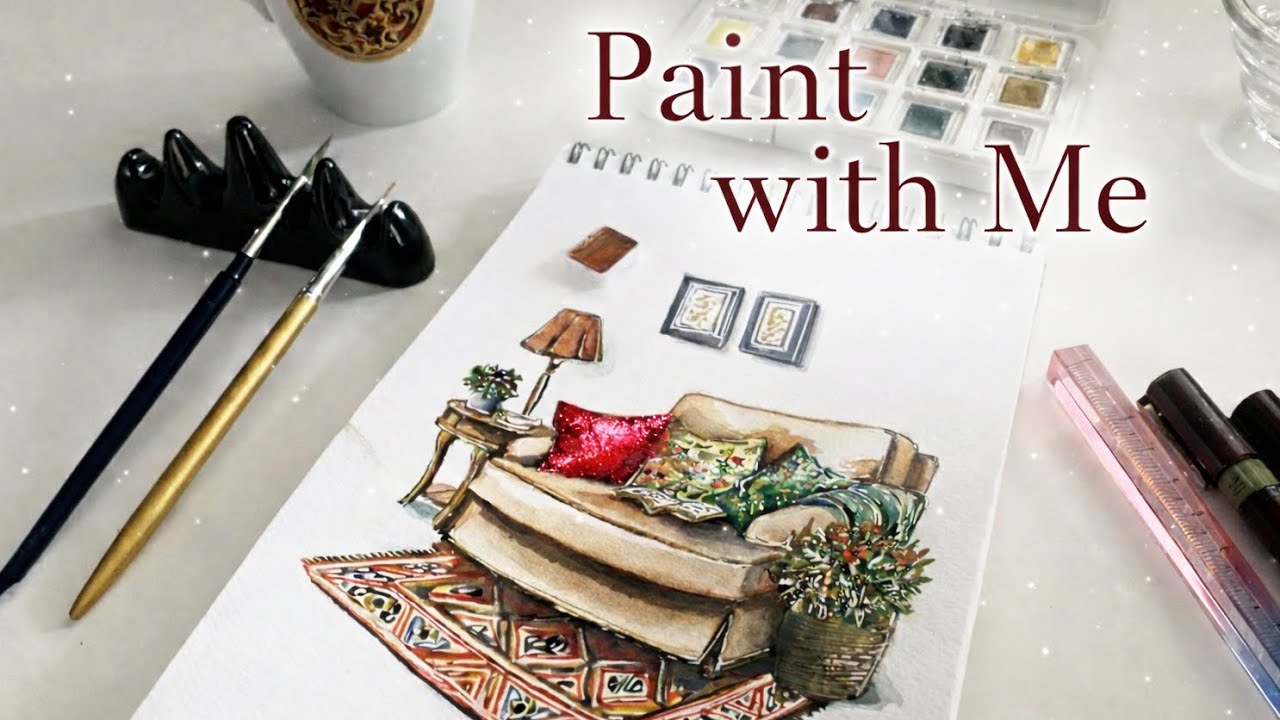 Calm & Cozy Watercolor Painting  /  Paint With Me