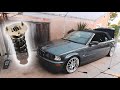 I SLAMMED My Dad's E46 + NEW WHEELS!!