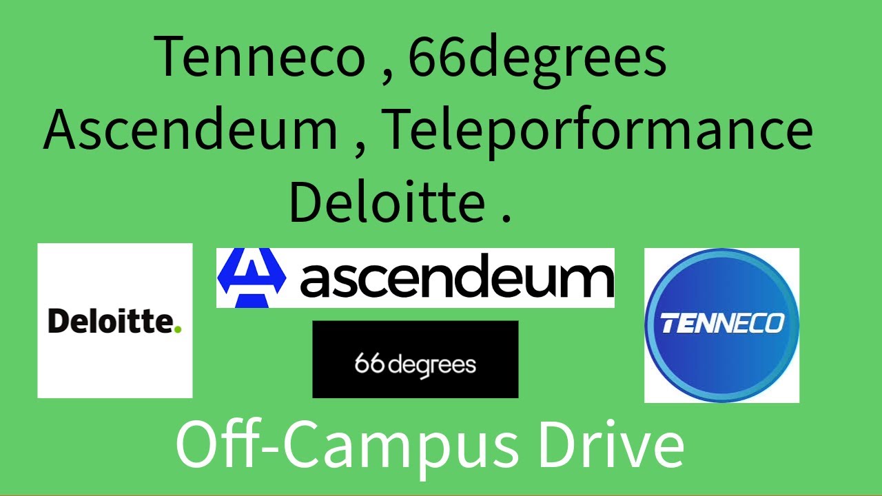 Tenneco , 66degrees , Ascendeum , Teleporformance , Deloitte  |2021,  2022 , 2023 , 2024 job