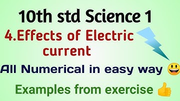 10th std Science 1 Numerical Lesson 4 Effects of Electric Current Examples