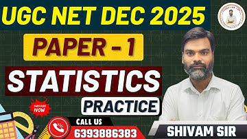 ugc net paper 1 Statistics || UGC NET Dec Paper 1 | Complete 10 Units || UGC NET PAPER BY SHIVAM SIR