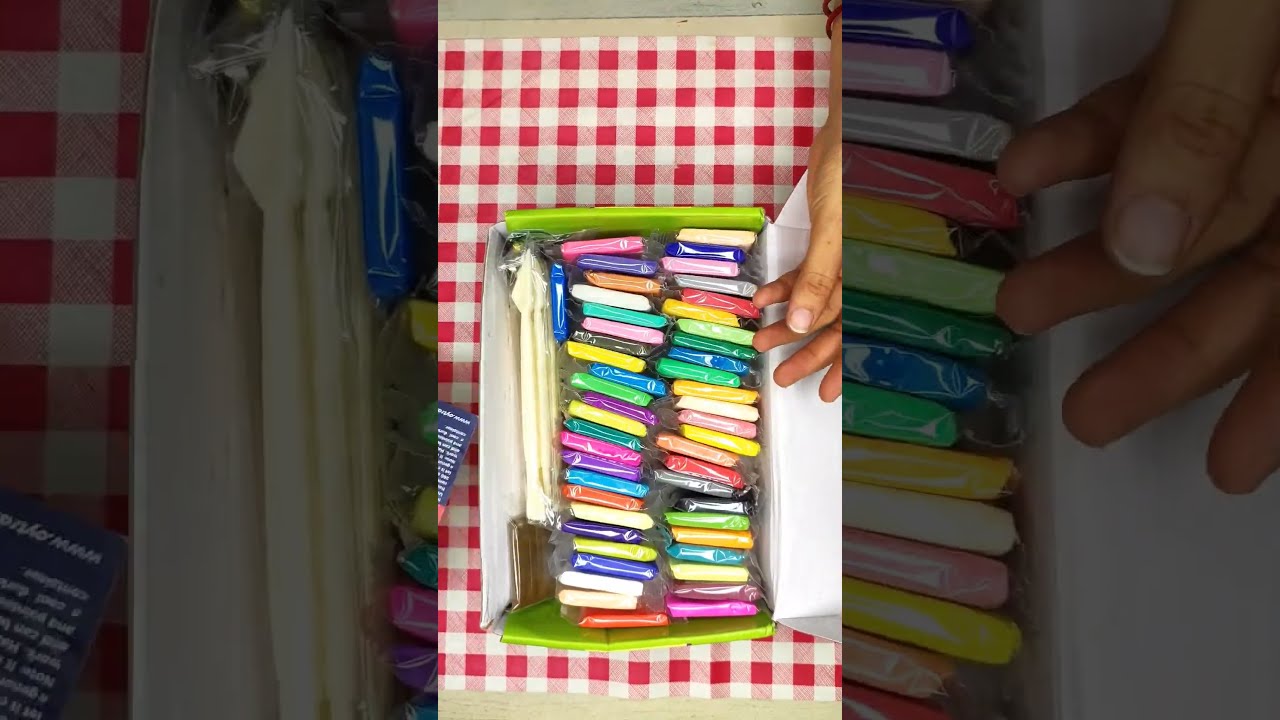 Unboxing Oytra polymer clay 50 colours set 🥰#shorts #clay #unboxing #polymerclay