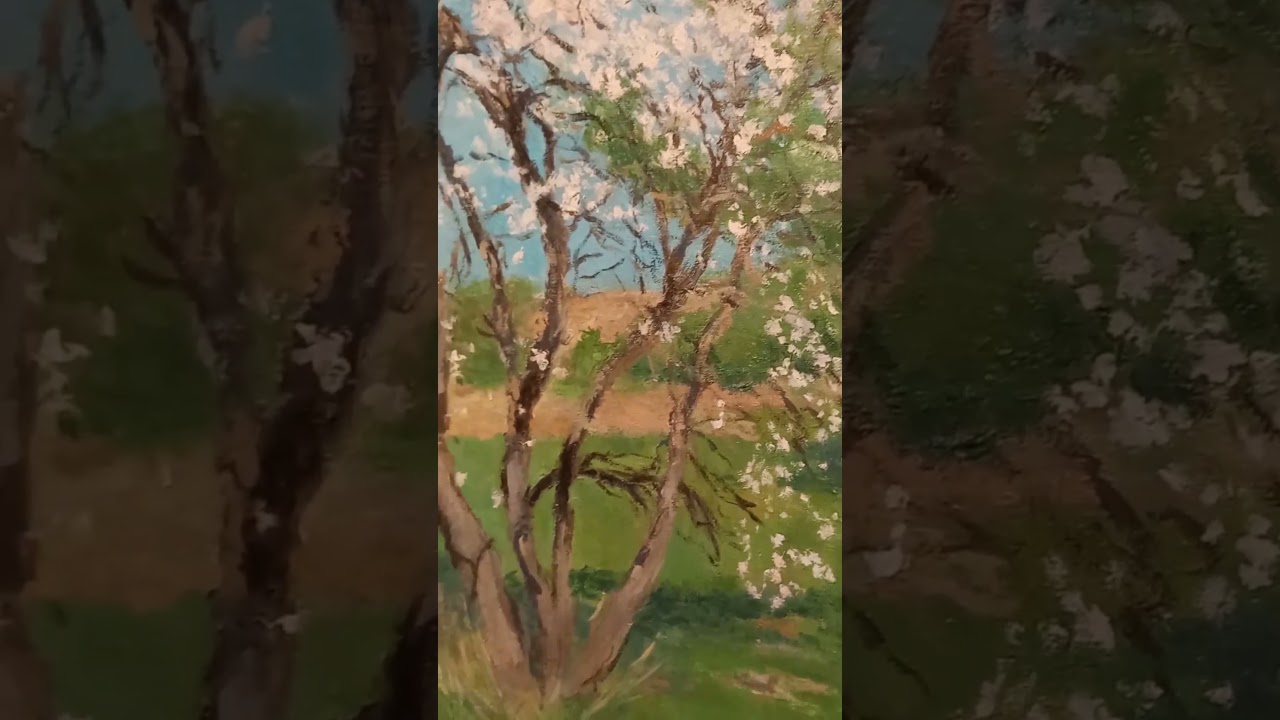 Un almendro en primavera | Cuadro al oleo | Rubén de Luis #arte #cuadrosaloleo