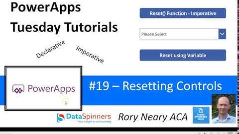 PowerApps Tuesday Tutorials #19 Resetting Controls