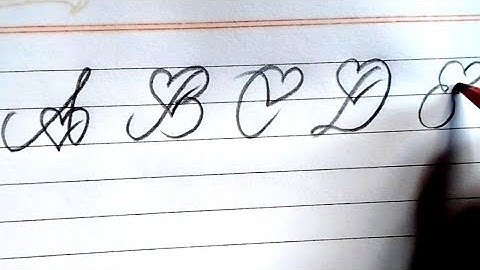 How to write Heart font letters atoz |English alphabets | Pencil writing