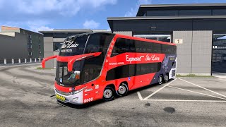 GKVFJX GAMING ETS2 BUS MOD MARCOPOLO G7 1800 DD BY AS MODS, MOD SHOP, CHARLSKINS 3.8 1.49