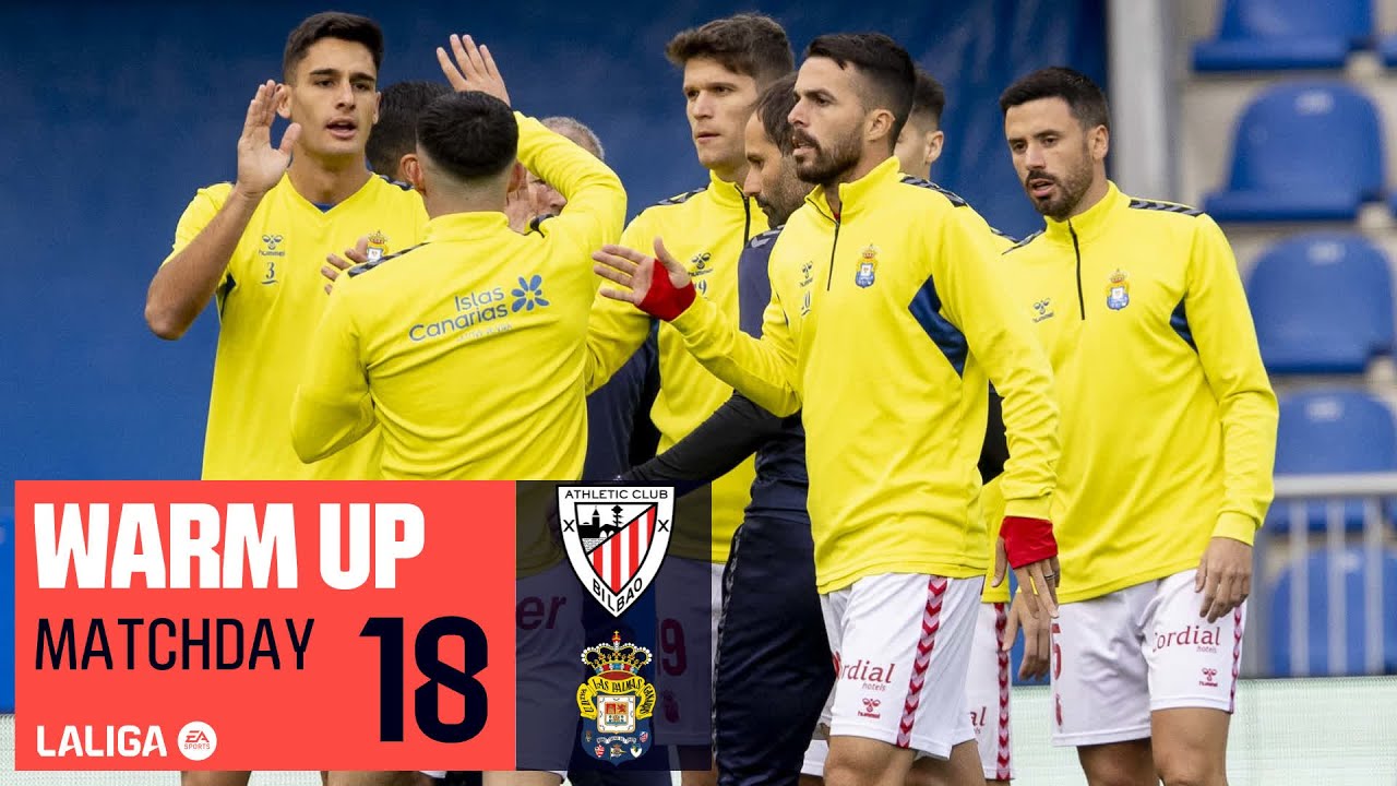 Calentamiento Athletic Club vs UD Las Palmas - YouTube