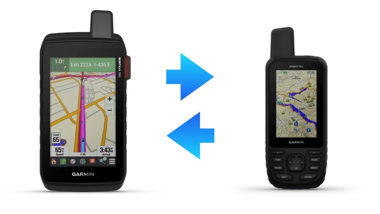 Garmin GPSMAP 66 Montana 700- Send Receive Waypoints and Between Devices - YouTube