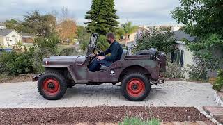 1948 Willys CJ2A Start and Drive