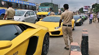 Police Pull Over 28+ Lamborghini's | SUPERCARS INDIA | Nov 2019