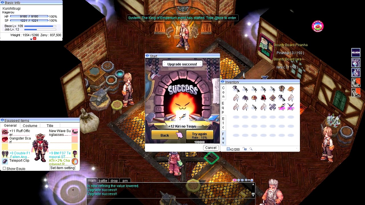 enriched elunium 2022 New Refine Weapon 0 to +12 in Shining Moon RO | Ragnarok Online Refine System