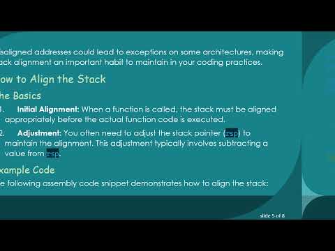 Understanding Aligning the Stack in Assembly: A Guide to Stack Alignment in x86-64