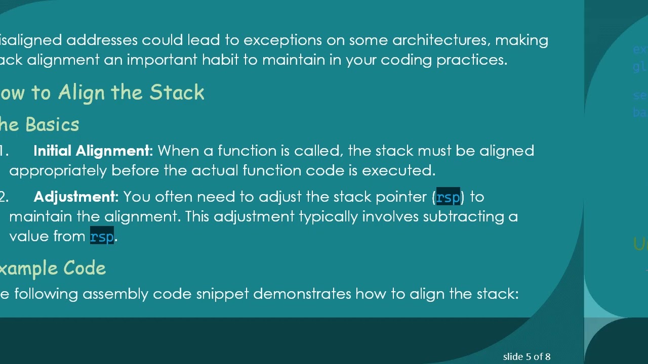 Understanding Aligning the Stack in Assembly: A Guide to Stack Alignment in x86-64