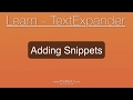 How to add snippets in TextExpander for iPhone & iPad