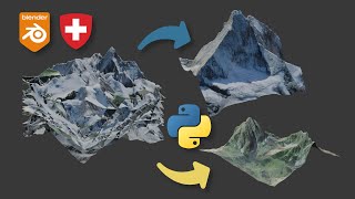 Automate BlenderGIS with Python on Swisstopo data