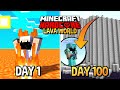 I Survived 100 Days in a LAVA Only World in Hardcore Minecraft...