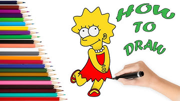 How to draw Lisa Simpson|The Simpsons