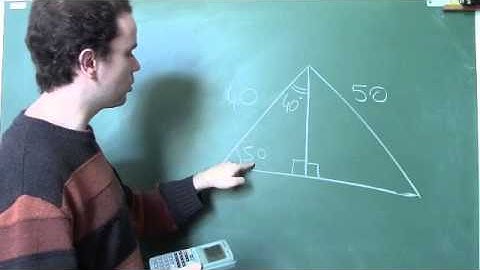 Étudier un triangle quelconque (Trigonométrie XVII)