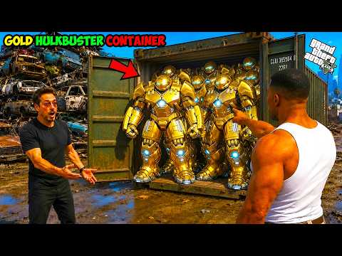 Franklin Found Secret Most Expensive Gold Hulkbuster Containers in GTA 5